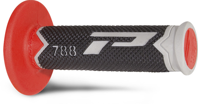Poignées motocross Ø 22-25 mm Progrip 788 Gris/Rouge/Noir – MX, off-road