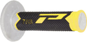 Poignées motocross Ø22/25 Progrip 788 Jaune/Gris/Noir – Extra Slim Triple densité
