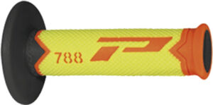 Poignées moto 788 Progrip triple densité 22/25 mm – Orange Fluo/Jaune Fluo/Noir