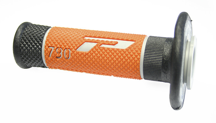 Poignées Progrip 790 Gris/Noir/Orange Ø22/25 mm Long 115 mm – Grip Universel Moto