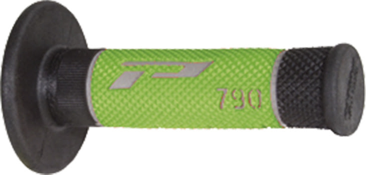 Poignées moto Progrip 790 Ø22/25 mm – Gris/Noir/Vert – Triple densité – MX/Enduro