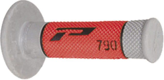 Poignées moto Progrip 790 Ø22/25 mm – Noir/Gris/Rouge – Triple densité motocross
