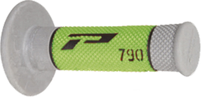 Poignées moto Ø22/25 mm Progrip 790 Noir/Gris/Vert – Compatibles MX, Enduro, Route