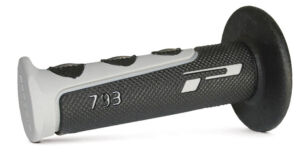 Poignées moto MX Ø22/25 mm – Progrip 793 Gris/Noir – Double densité – Guidon cross