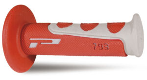 Poignées moto MX Enduro Ø22/25 mm – Progrip 793 Gris/Rouge