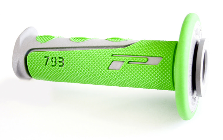 Poignées MX Ø 22-25 mm vert/gris – Progrip 793