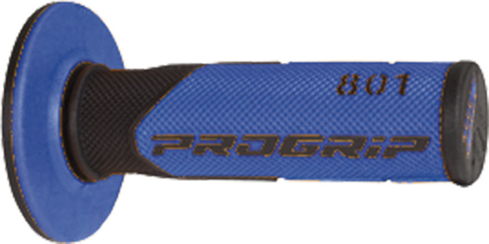 Poignées Progrip 801 double densité – Noir/Bleu – Ø22/25 mm – Moto MX/Enduro