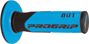 Poignées moto Progrip 801 Noir / Bleu Clair 22/25 – MX & Enduro