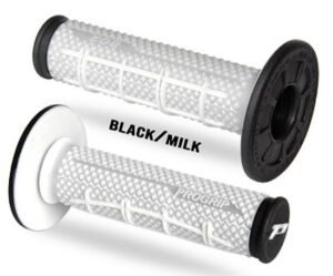 Poignées moto off-road Ø22-25 mm – Progrip 802 Blanc Crème/Noir