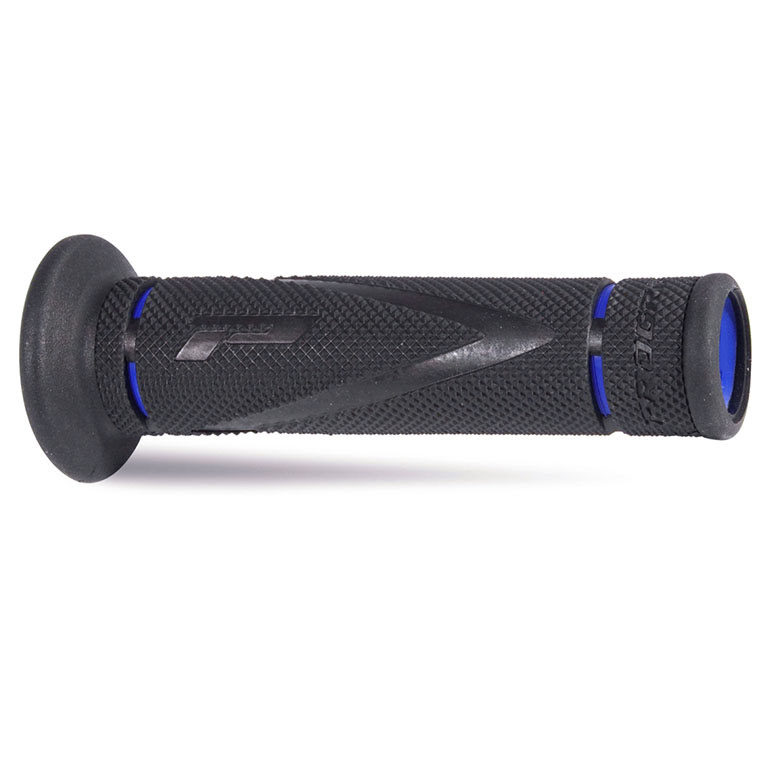 Poignées trial moto 22/25 mm – Progrip 838 Open End Noir/Bleu