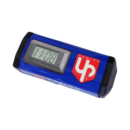 Mousse de guidon avec horloge intégrée – UP – Polyuréthane bleu – Moto Slider