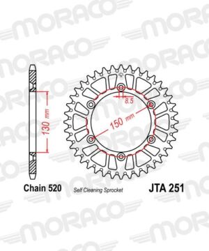 Couronne aluminium 54 dents – KTM, Husqvarna, Honda HM – Supersprox AD32354