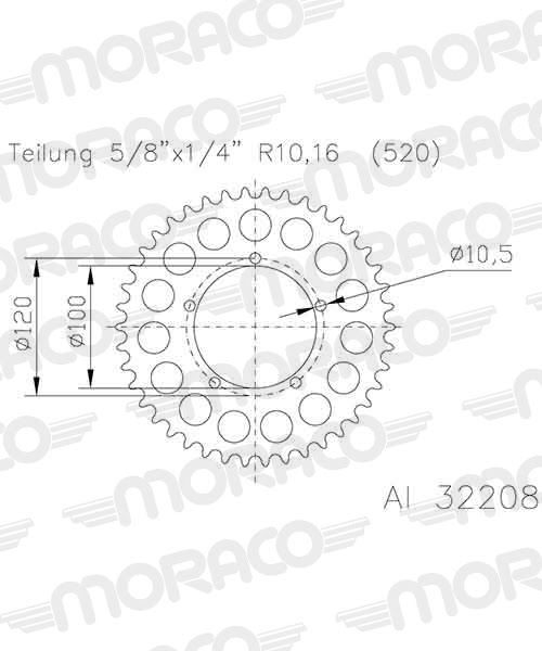 Couronne aluminium 41 dents Aprilia RSV4 2015–2023 / SL1000 Falco 1999–2004 – Supersprox AJ80141