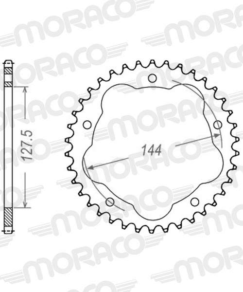 Couronne aluminium 525 42 dents – Motos KTM, Honda, Husqvarna – Supersprox AM70942