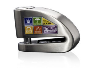 Bloque Disque Moto avec Alarme – XENA XX10 SRA – Acier Inox – Sirène 120dB – Réf. XX10