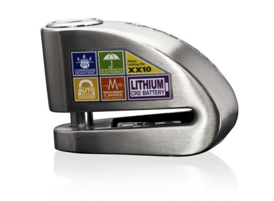 Bloque Disque Moto avec Alarme – XENA XX10 SRA – Acier Inox – Sirène 120dB – Réf. XX10