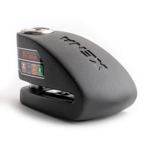 Bloque disque moto avec alarme – Xena XX15 SRA noir – Acier inoxydable – Pour disque < 7 mm