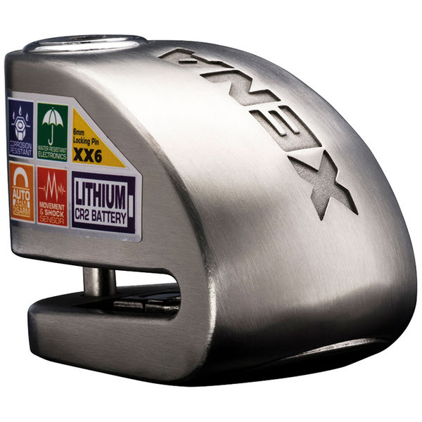 Antivol Bloque Disque Moto avec Alarme 120 dB – XENA XX6 SRA Acier Inoxydable