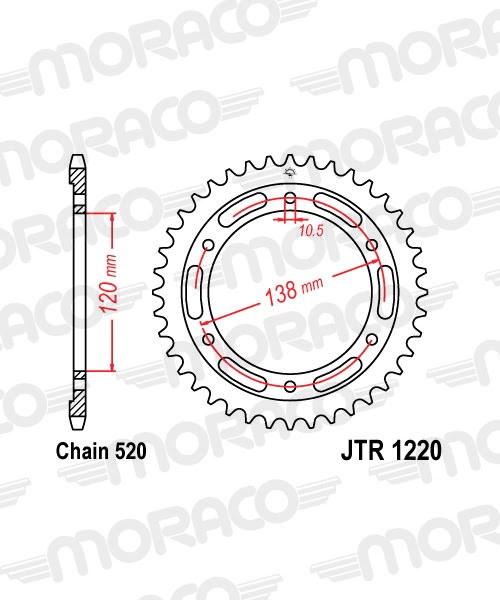 Couronne acier 38 dents Honda CBR250 R (2011 à 2014) – Supersprox CA33038