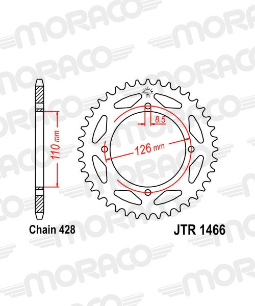 Couronne acier 47 dents Kawasaki KLX125 C (2010 à 2016) – Supersprox CG10847