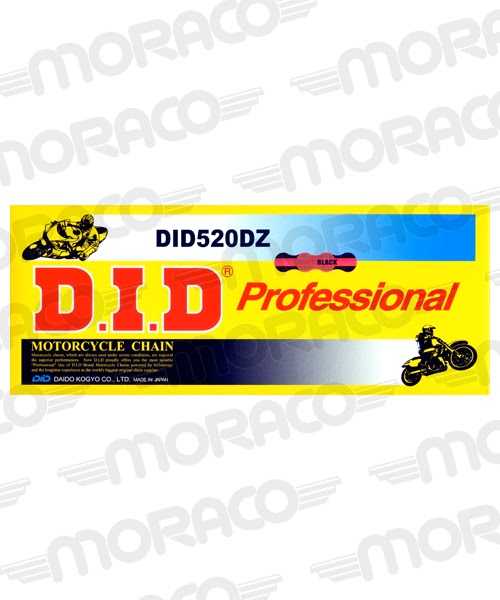 Chaîne 520 x 114 maillons RJ – Aprilia RX125 (1992 à 2014) – DID DID520DZ2(G&B)