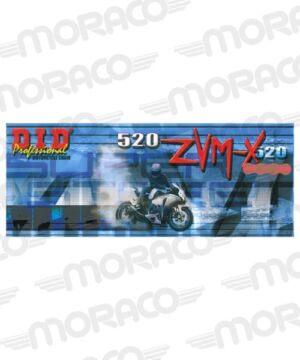Chaîne DID520ZVM-X – Aprilia AF1 125 Europa FV 1990-1991 – 108 maillons – DID – Pas 520
