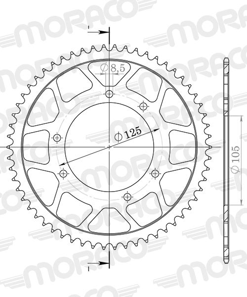 Couronne acier 60 dents Peugeot XP6 Supermoto Top Road 50 (2007-2013) – Supersprox CK10360
