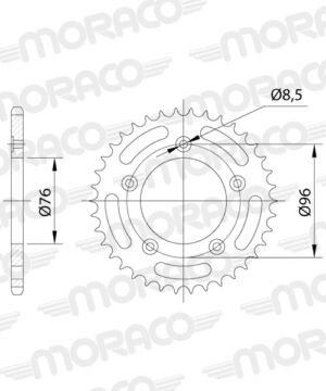 Couronne acier 43 dents Cagiva N1 125 / Planet 125 1996-1999 – Supersprox CK20543