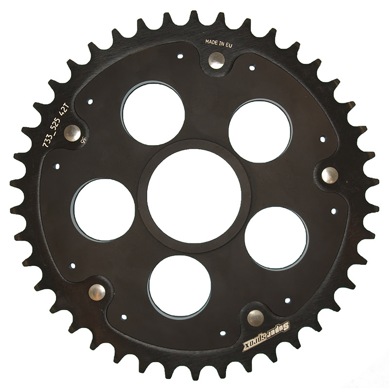 Couronne Ducati Monster S4R / S4Rs 2006-2011 – Supersprox SPX EDGE 733 525:43 noir