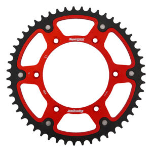 Couronne 51 dents pour Gas Gas MC125/250/350 – 2021 à 2024, Husqvarna FC/TC – KTM SX – Supersprox SPX STEALTH 990.4 Rouge