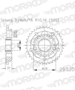 Couronne acier 45 dents Ducati 821 Hyperstrada B101 Supersprox CL60545