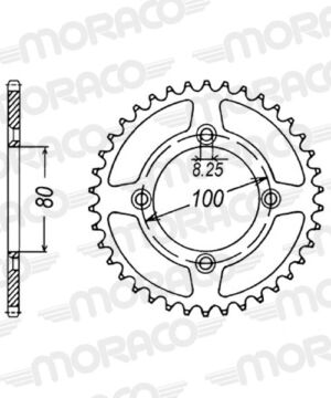Couronne acier 420 - 46 dents Honda XRR80 F – Supersprox CA10146