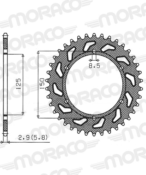 Couronne aluminium 38 dents – KTM Duke 620/640, Husaberg FS570 (1994–2011) – Supersprox AP30438