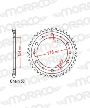 Couronne acier 45 dents – Supersprox CA61045 – Haute résistance & longévité