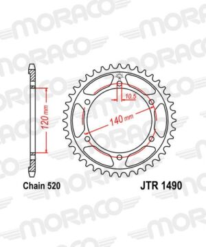 Couronne acier 44 dents – Supersprox CG40444 – Transmission renforcée