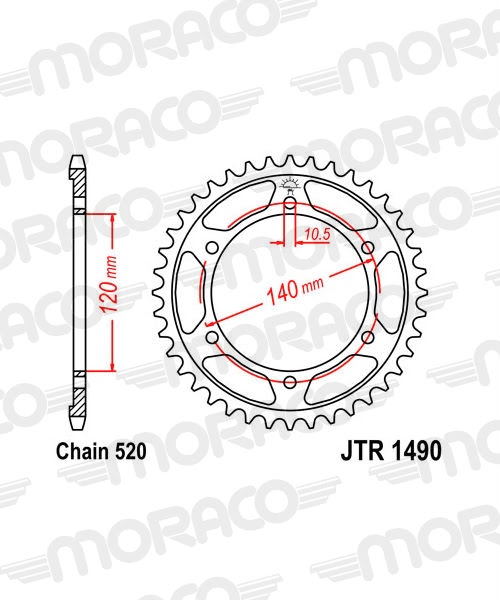 Couronne acier 44 dents – Supersprox CG40444 – Transmission renforcée