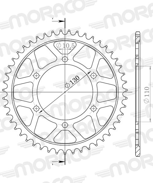 Couronne acier 41 dents | Supersprox CC81341 | Transmission renforcée