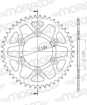 Couronne 39 dents Ducati 800 / 851 / 900 Supersport (1985–2009) – Supersprox CL602SN39