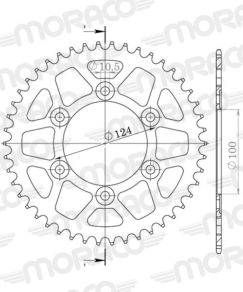 Couronne aluminium 46 dents Ducati Monster 600/620 (1999–2004) – Supersprox AM602X46