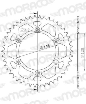 Couronne 49 dents Suzuki RM-Z 250 2010-2018 / RM125 / RM250 – Supersprox CE203SN49