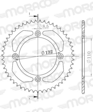 Couronne 46 dents moto – Gas Gas MC85 / Husqvarna TC 85 / KTM SX85 2003-2024 – Supersprox