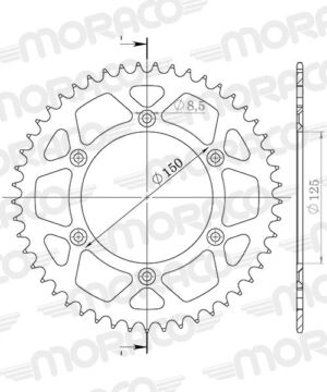 Couronne 51 dents – Gas Gas MC125 / KTM SX125 / Husqvarna TC125 (2017-2024) – Supersprox Stealth