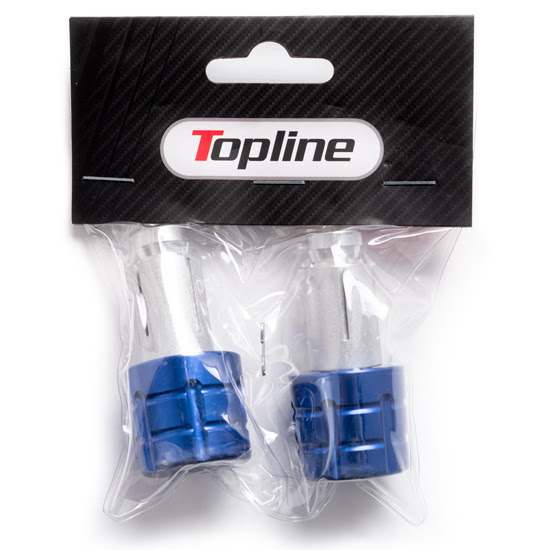 Embouts de guidon moto universels 13-17 mm – Bleu – Topline