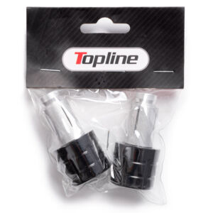 Embouts de guidon universels moto 13-17 mm – Aluminium noir – Topline