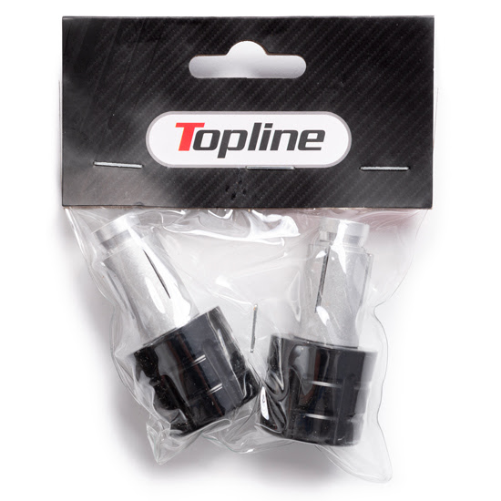 Embouts de guidon universels moto 13-17 mm – Aluminium noir – Topline