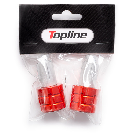 Embouts de guidon moto universels Ø13-17 mm – Topline – Couleur orange