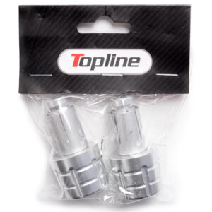 Embouts de guidon universels moto Ø13-17 mm – Aluminium Silver – Topline