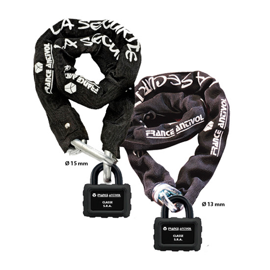 Chaîne antivol ELITE MINI moto scooter 140 cm – SRA MC13140 – France Antivol