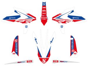Kit déco moto BETA RR 2T/4T (2013-2017) – UP ROUND Rouge