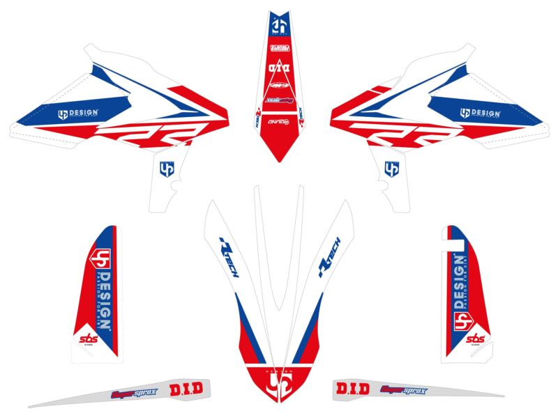 Kit déco moto BETA RR 2T/4T (2013-2017) – UP ROUND Rouge